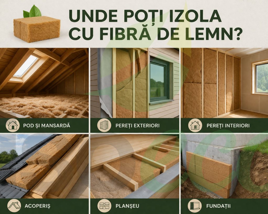 unde se izoleaza cu lana de lemn